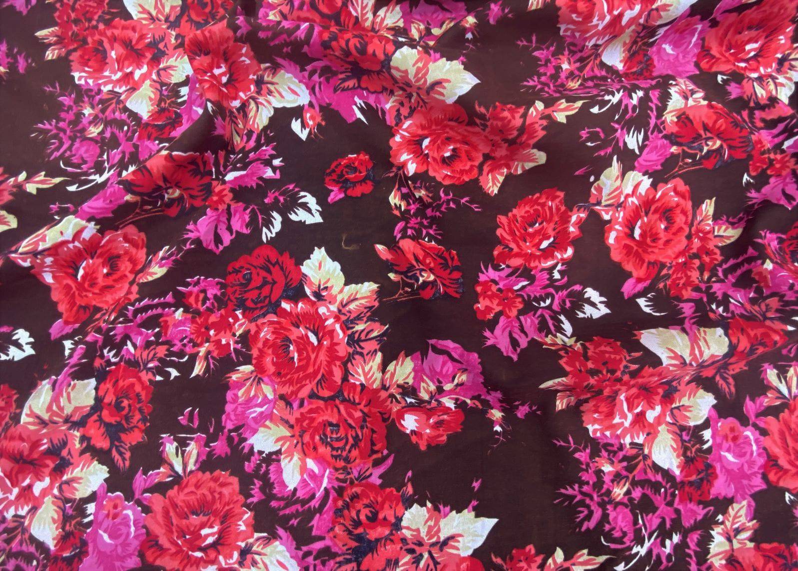 Rose Vine - Oxford Printed Crepe