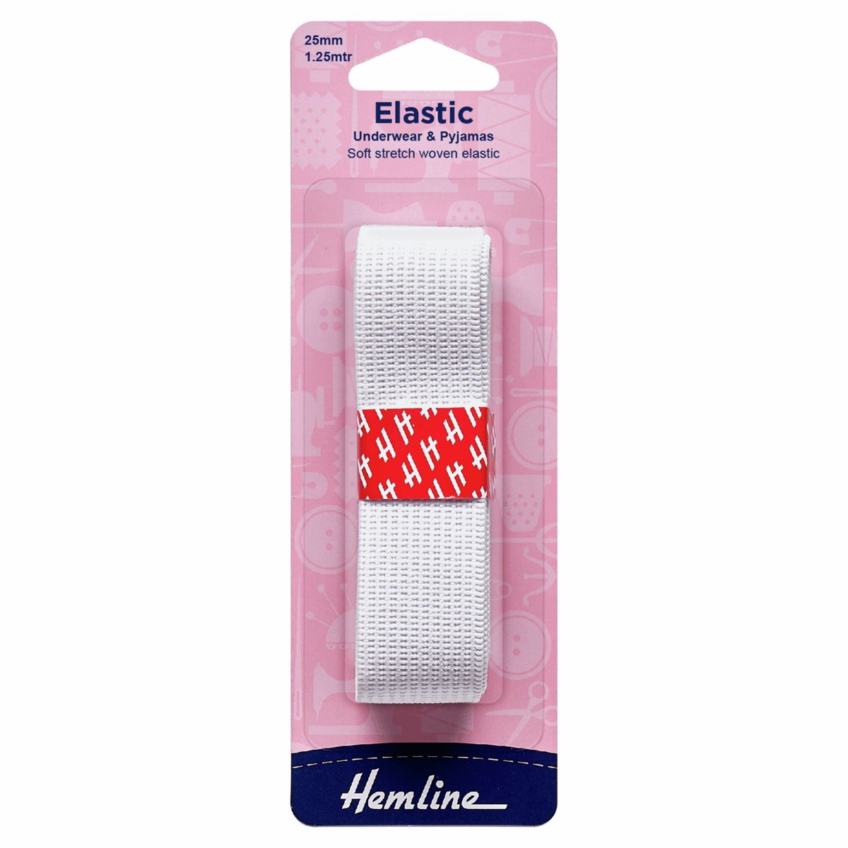 Underwear &amp; Pyjamas Elastic - 1.25mtr x 25mm