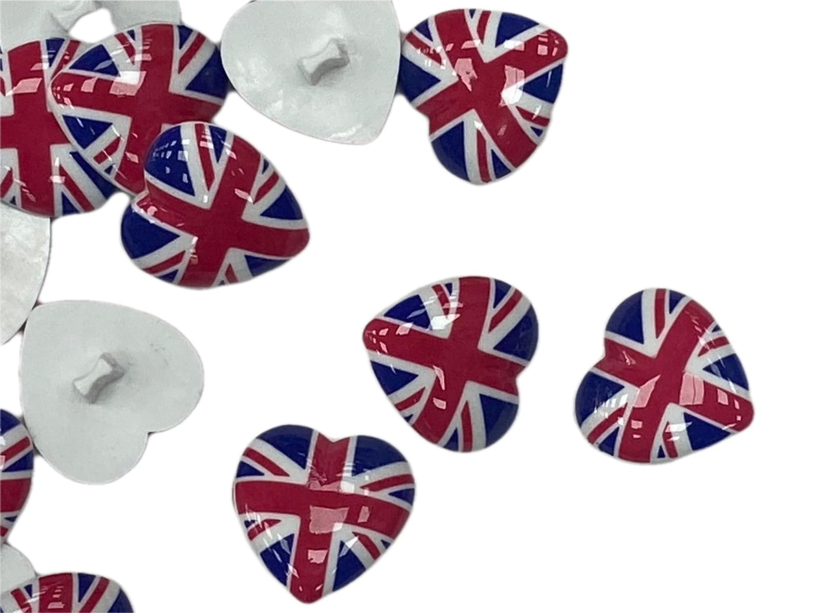 Love British - Union Jack Shank Buttons - 23mm - Cheap Fabrics