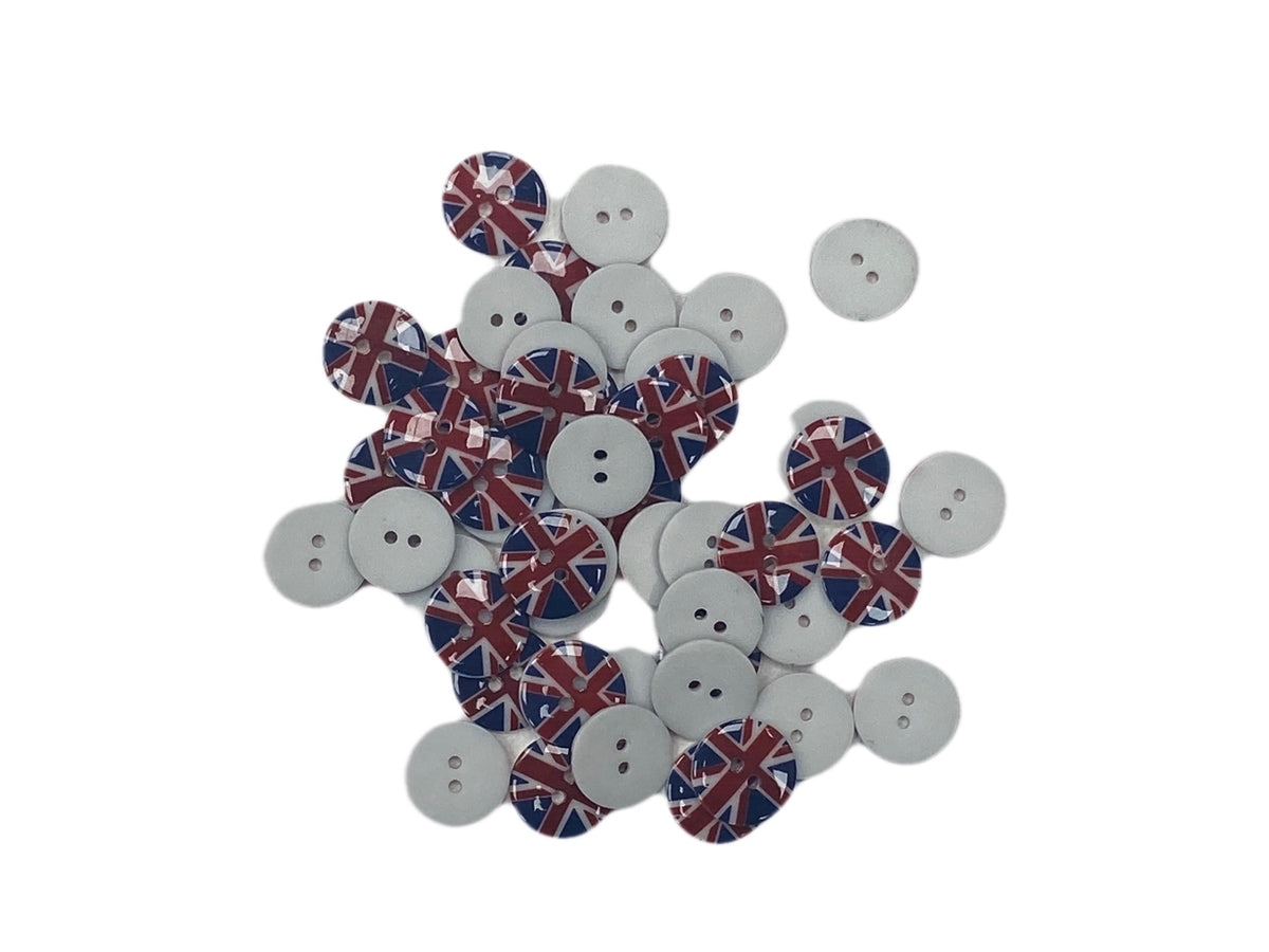 British Union Jack Buttons - 18mm