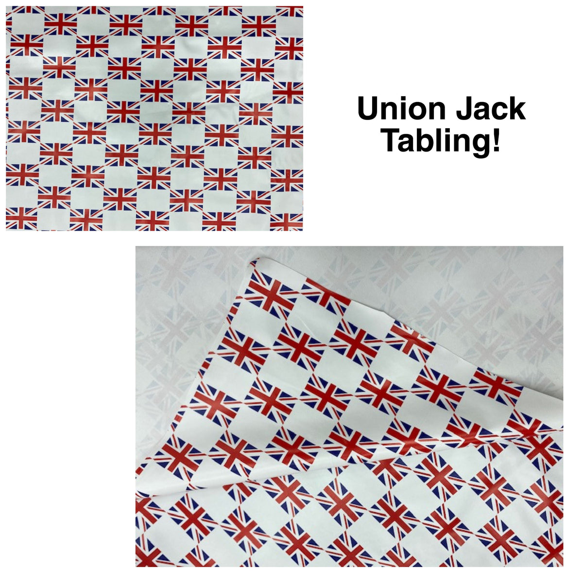 Union Jack Fabric - PVC Tabling