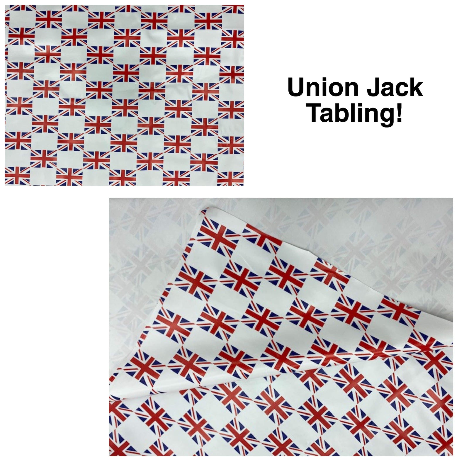 Union Jack Fabric - PVC Tabling - Cheap Fabrics