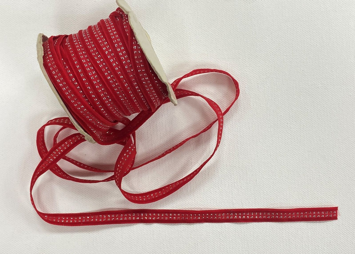 Christmas Festive Ribbon - Velvet Trim