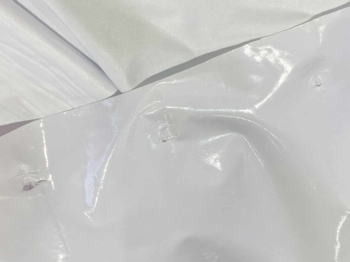 White Shiny PVC - 82cms Remnant