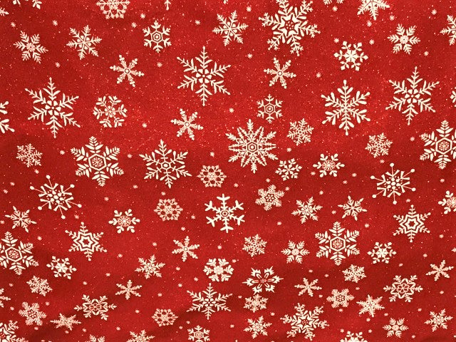 Christmas Snowflake Shimmer   - Premium Pure Cotton