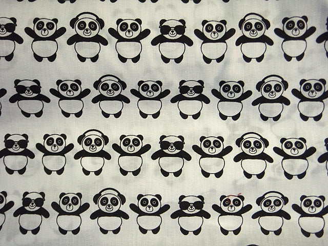 Panda Polycotton Print