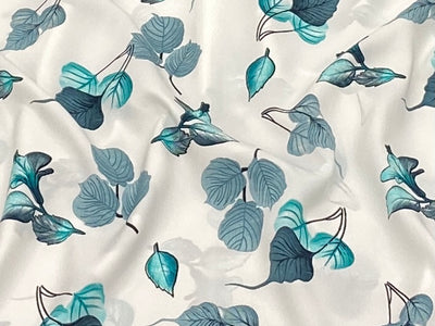 Winter Leaves - Clearance Printed Crepe