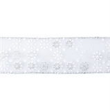 Wired Edge Snowflakes Ribbon