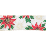 Wired Edge Poinsettia Ribbon